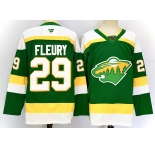 Men's Minnesota Wild #29 Marc-Andre Fleury Green 2024-25 Alternate Stitched Hockey Jersey