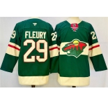 Men's Minnesota Wild #29 Marc-Andre Fleury Green 2024-25 Home Stitched Hockey Jersey