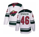 Men's Minnesota Wild #46 Jared Spurgeon White Road Stitched Hockey Jersey