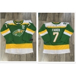 Men's Minnesota Wild #7 Brock Faber Green 2023-24 Stitched Jersey