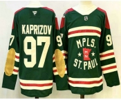 Men's Minnesota Wild #97 Kirill Kaprizov Green Winter Classic Stitched Authentic Jersey