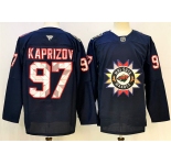 Men's Minnesota Wild #97 Kirill Kaprizov Navy 2024-25 Stitched Hockey Jersey
