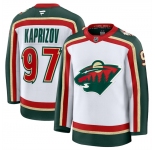 Men's Minnesota Wild #97 Kirill Kaprizov White 2025 25th Anniversary Stitched Hockey Jersey