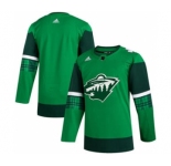 Men's Minnesota Wild Blank 2020 St. Patrick's Day Stitched Hockey Jersey Green