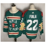 Men's Minnesota Wild Matt #22 Kevin Fiala Green 2021 Winter Classic Authentic Player Jersey