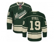 Men's Reebok Minnesota Wild #19 Jarret Stoll Premier Green Third NHL Jersey