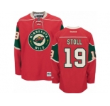 Men's Reebok Minnesota Wild #19 Jarret Stoll Premier Red Home NHL Jersey