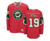 Men's Reebok Minnesota Wild #19 Jarret Stoll Premier Red Home NHL Jersey