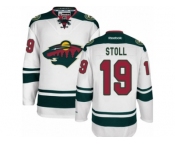 Men's Reebok Minnesota Wild #19 Jarret Stoll Premier White Away NHL Jersey