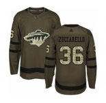 Men's Wild #36 Mats Zuccarello Green Salute to Service Stitched Hockey Jersey