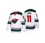 Men's adidas 2017-2018 Season Minnesota Wild #11 Zach Parise Away Jersey