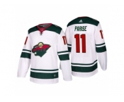 Men's adidas 2017-2018 Season Minnesota Wild #11 Zach Parise Away Jersey