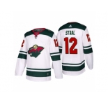 Men's adidas 2017-2018 Season Minnesota Wild #12 Eric Staal Away Jersey