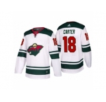Men's adidas 2017-2018 Season Minnesota Wild #18 Ryan Carter Away Jersey