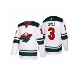 Men's adidas 2017-2018 Season Minnesota Wild #3 Charlie Coyle Away Jersey