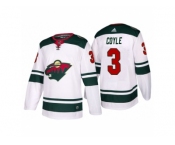 Men's adidas 2017-2018 Season Minnesota Wild #3 Charlie Coyle Away Jersey
