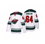 Men's adidas 2017-2018 Season Minnesota Wild #64 Mikael Granlund Away Jersey