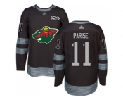 Minnesota Wild #11 Zach Parise Black 1917-2017 100th Anniversary Stitched NHL Jersey