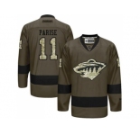 Minnesota Wild #11 Zach Parise Green Salute to Service Stitched NHL Jersey