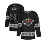 Minnesota Wild #20 Ryan Suter Black Team Logos Fashion Jersey