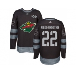 Minnesota Wild #22 Nino Niederreiter Black 1917-2017 100th Anniversary Stitched NHL Jersey