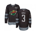 Minnesota Wild #3 Charlie Coyle Black 1917-2017 100th Anniversary Stitched NHL Jersey