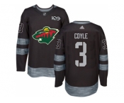 Minnesota Wild #3 Charlie Coyle Black 1917-2017 100th Anniversary Stitched NHL Jersey