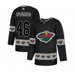 Minnesota Wild #46 Jared Spurgeon Black Team Logos Fashion Jersey