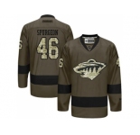 Minnesota Wild #46 Jared Spurgeon Green Salute to Service Stitched NHL Jersey
