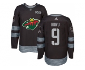 Minnesota Wild #9 Mikko Koivu Black 1917-2017 100th Anniversary Stitched NHL Jersey