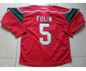 nhl jerseys minnesota wild #5 folin red