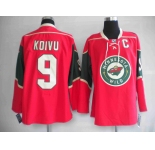 nhl jerseys minnesota wild 9# koivu red