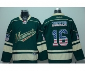 nhl jerseys minnesota wilds #16 zucker green[national flag version]
