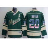 nhl jerseys minnesota wilds #20 suter green[national flag version][patch A][suter]
