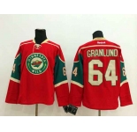 nhl jerseys minnesota wilds #64 granlund red