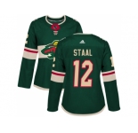 Women Adidas Minnesota Wild #12 Eric Staal Green Home Authentic Stitched NHL Jersey