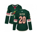 Women Adidas Minnesota Wild #20 Ryan Suter Green Home Authentic Stitched NHL Jersey