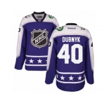 Women's Reebok Minnesota Wild #40 Devan Dubnyk Authentic Purple Central Division 2017 All-Star NHL Jersey