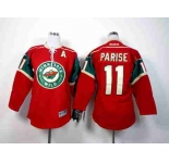 women nhl jerseys minnesota wilds #11 parise red[parise][patch A]