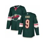 Youth Adidas Minnesota Wild #9 Mikko Koivu Green Home Authentic Stitched NHL Jersey