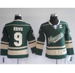youth nhl minnesota wild #9 koivu green