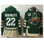 Men Minnesota Wild #22 Nino Niederreiter Green Name & Number Pullover NHL Hoodie