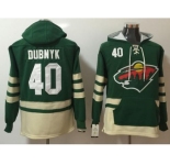 Men Minnesota Wild #40 Devan Dubnyk Green Name & Number Pullover NHL Hoodie