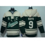 nhl jerseys minnesota wild #9 koivu cream-green[pullover hooded sweatshirt][patch C]