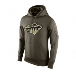 nhl jerseys minnesota wild nike green salute to service[pullover hooded sweatshirt]