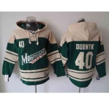 nhl jerseys minnesota wilds #40 dubnyk cream-green[pullover hooded sweatshirt]