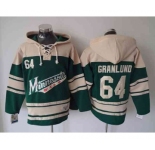 nhl jerseys minnesota wilds #64 granlund cream-green[pullover hooded sweatshirt]