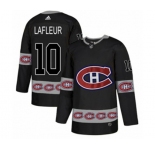 Adidas Montreal Canadiens #10 Guy Lafleur Authentic Black Team Logo Fashion NHL Jersey