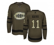 Adidas Montreal Canadiens #11 Saku Koivu Green Salute to Service Stitched NHL Jersey