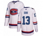 Adidas Montreal Canadiens #13 Max Domi Authentic White 2017 100 Classic NHL Jersey
